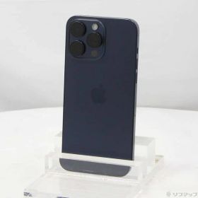 〔中古品〕 iPhone15 Pro Max 256GB ブルーチタニウム MU6T3J／A SIMフリー【196】