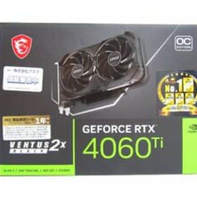 MSI GeForce RTX 4060 Ti VENTUS 2X BLACK 8G OC PC周辺機器 ▼KD4353