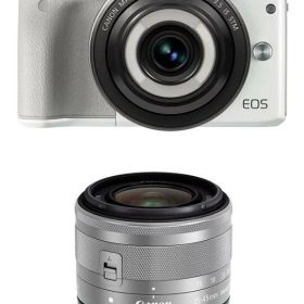 【中古】Canon キヤノン EOS M3 クリエイティブマクロ ダブルレンズキット ホワイト