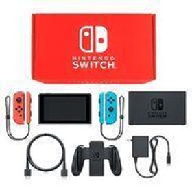 中古ニンテンドースイッチハード Nintendo Switch本体 カラーカスタマイズ /Joy-Con(L)ネオンレッド(R)ネオンブルー/Joy-Con