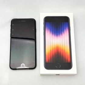 【開封-未使用品】 Apple アップル iPhone SE 第3世代 64GB ミッドナイト MMYC3J/A 白ロム