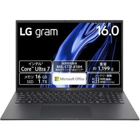 LGエレクトロニクス ノートパソコン LG gram 16Z90S-MA78J2 [オブシディアンブラック]