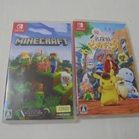 中古品 ゲーム Nintendo switch ニンテンドースイッチ ソフト マインクラフト 帰ってきた名探偵ピカチュウ 2点 グッ