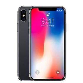 アップル(Apple)のiPhoneX 64GB スペースグレイ SIMフリー 本体 スマホ iPhone X アイフォン アップル apple 【送料無料】 ipxmtm830(スマートフォン本体)