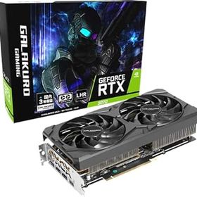 【中古】玄人志向 NVIDIA GeForce RTX3070 搭載 グラフィックボード GDDR6 8GB GALAKURO GAMINGモデル GG-RTX3070-E8GB/OC/DF/LHR
