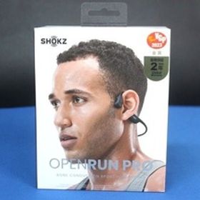 美品 Shokz OpenRun Pro 骨伝導イヤホン ブラック オープンイヤーヘッドホン 耳を塞がない