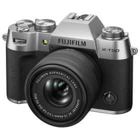 富士フイルム ミラーレス一眼カメラ「FUJIFILM X-T50」XC15-45mmレンズキット（シルバー）（日本語・英語版） FX-T50LK-1545S_JP FUJIFILM