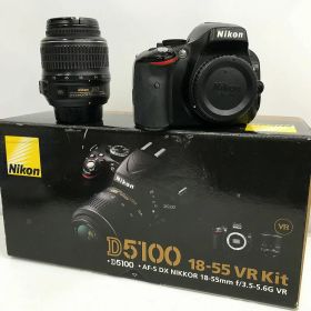【12/19(金)20時〜全品ポイント10倍！要エントリー！】ニコン Nikon デジタル一眼レフカメラ 18-55VR レンズキット f/3.5-5.6G D5100 【中古】