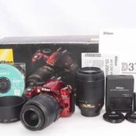 【元箱、説明書付き】Nikon ニコン D3100 レッド ダブルズームキット（55-200mm) #P0612509084A