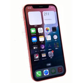 中古 Apple iPhone12 128GB プロダクトレッド MGHW3J／A SIMフリー ※バッテリ残量やや少なめ