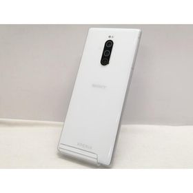 【中古】SONY au 【SIMロック解除済み】 Xperia 1 SOV40 ホワイト【仙台駅東口】保証期間１ヶ月【ランクB】