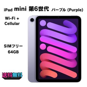 【動作確認・初期化済み】電池92％ SIMフリー Apple iPad mini 第6世代 64GB パープル 訳あり