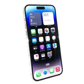 中古 Apple iPhone14 Pro Max 128GB シルバー MQ973J／A SIMフリー ネットワーク利用制限▲判定