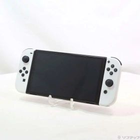 【中古】Nintendo Switch 有機ELモデル Joy-Con(L)／(R) ホワイト 【371-ud】