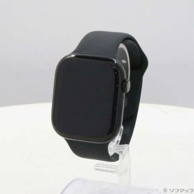 【中古】Apple(アップル) Apple Watch Series 10 GPS 46mm ジェットブラックアルミニウムケース ブラックスポーツバンド 【198-ud】