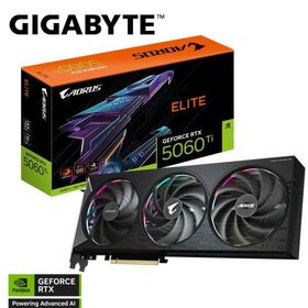 GIGABYTE｜ギガバイト GIGABYTE AORUS GeForce RTX 5060 Ti ELITE 16G / PCI Express 5.0 グラフィックスボード GV-N506TAORUS E-16GD 返品種別B