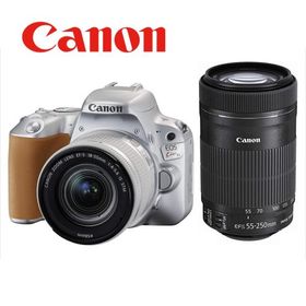 キヤノン Canon EOS Kiss X9 EF-S 18-55mm STM EF-S 55-250mm STM ダブルズームレンズキット シルバー デジタル一眼レフ カメラ 中古