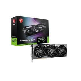 MSI GeForce RTX 4070 Ti GAMING X SLIM 12G グラフィックスカード ブラックモデル VD8659_並行輸入