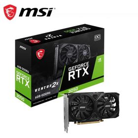 MSI｜エムエスアイ MSI GeForce RTX 3050 VENTUS 2X E 6G OC / PCI-Express 4.0 グラフィックボード(ブラック) 3050VENTUS2XE6GOC 返品種別B