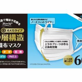 【楽天大感謝祭限定★26日9:59迄ポイント2倍】システムポリマー 3層不織布マスク 60枚入 ふつうサイズ マスク 鼻 のど対策 メディカル