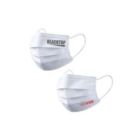 名入れ ロゴ入れ オリジナル/イベント 縁日 催物 抽選会 名入れ・版代込 三層不織布マスク(白) 1色印刷ワンポイント 印刷10000枚〜