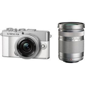 オリンパス ミラーレス一眼カメラ「OLYMPUS PEN E-P7」 EZダブルズームキット(ホワイト) オリンパス E-P7-WK-WHT 返品種別A