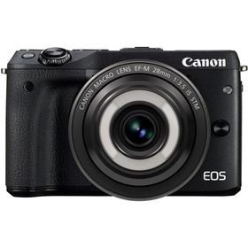 キヤノン Canon EOS M3 EF-M 28mm F3.5 IS STM 単焦点 レンズキット ブラック ミラーレス一眼 カメラ 中古