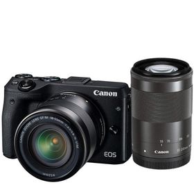 キヤノン Canon EOS M3 ダブルレンズキット ブラック ミラーレス 一眼レフ 中古