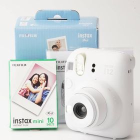 富士フイルム Fujifilm チェキ instax mini 12 クレイホワイト / インスタントフィルム10枚付き