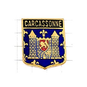 ピンバッジ・要塞都市カルカソンヌ百合の紋章ユネスコ世界遺産 CARCASSONNE UNESCO FRANCE◆フランス限定ピンズ