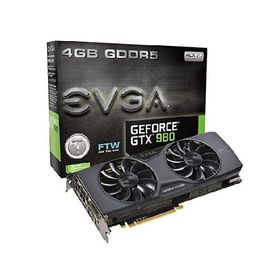 EVGA GeForce GTX 980 4GB FTW GAMING ACX 2.0 クーラー26% 静音冷却グラフィックスカード 04G-P4-2986-KR