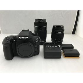 キヤノン Canon デジタル一眼レフカメラ ブラック EOS 80D ダブルズームキット