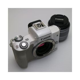 超美品 EOS Kiss M EF-M15-45 IS STM レンズキット ホワイト 即日発送 ミラーレス一眼 Canon あすつく 土日祝発送OK