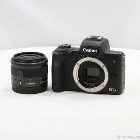 〔中古〕Canon(キヤノン) EOS Kiss M EF-M15-45 IS STM レンズキット ブラック〔269-ud〕