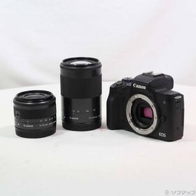 〔中古〕Canon(キヤノン) EOS Kiss M ダブルズームキット ブラック〔276-ud〕