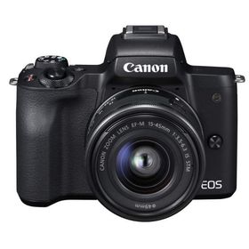 Canon ミラーレス一眼カメラ EOS Kiss M 標準ズームキット ブラック EOSKISSMBK-1545ISSTMLK