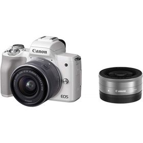 キヤノン Canon EOS Kiss M ホワイト ダブルレンズキット <プレゼント包装承ります>