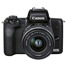 【中古】Canon ミラーレス一眼カメラ EOS Kiss M2 標準ズームレンズキット ブラック KISSM2BK-1545