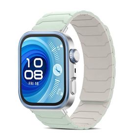 (CiimWaa) バンド Huawei Watch Fit 4 Pro/Huawei Watch Fit 4/Fit3 用 シリコン 時計バンド 強力な磁気 スマート