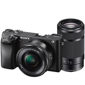ソニー SONY α6300 ILCE-6300L ダブルレンズキット ブラック ミラーレス 一眼レフ カメラ レンズ 中古
