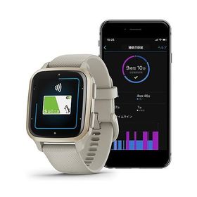 ガーミン(GARMIN) Venu Sq 2 Music, French Gray/Cream Gold