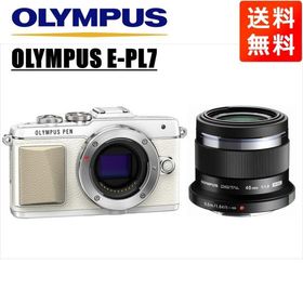 オリンパス OLYMPUS E-PL7 ホワイトボディ 45ｍｍ 1.8 単焦点 黒 レンズセット ミラーレス一眼 中古 カメラ