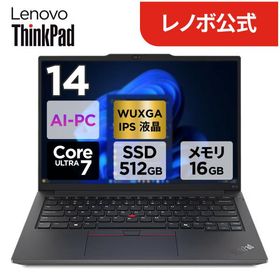 ntc 【公式・直販】ノートパソコン Lenovo ThinkPad E14 Gen 6 14.0インチ WUXGA IPS液晶 タッチパネル付き Core Ultra 7 155H メモリ 16GB SSD 512GB Windows11