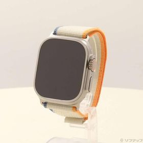 〔中古〕Apple(アップル) Apple Watch Ultra 2 GPS + Cellular 49mm チタニウムケース オレンジ／ベージュトレイルループ〔377-ud〕
