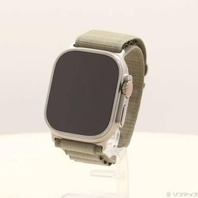 〔中古〕Apple(アップル) Apple Watch Ultra 2 GPS + Cellular 49mm チタニウムケース オリーブアルパインループ〔368-ud〕