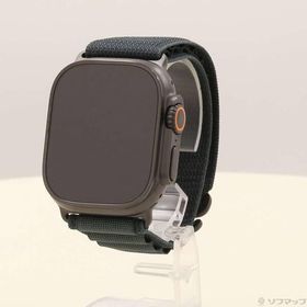 〔中古〕Apple(アップル) 〔展示品〕 Apple Watch Ultra 2 GPS + Cellular 49mm ブラックチタニウムケース ダークグリーンアルパインループ〔262-ud〕