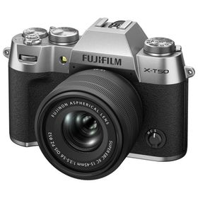 富士フイルム ミラーレス一眼カメラ「FUJIFILM X-T50」XC15-45mmレンズキット(シルバー)(日本語・英語版) FUJIFILM FX-T50LK-1545S_JP 返品種別A