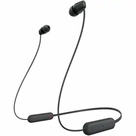 ワイヤレスイヤホン WI-C100:Bluetooth対応/25時間スタミナ/IPX4防滴/DSEE搭載 ブラック WI-C100 BZ 小