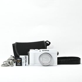 ＜良品＞ OLYMPUS STYLUS SH-1 ホワイト｜液晶横ラバー部変色あり｜動作良好のコンパクトデジタルカメラ