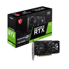 MSI GeForce RTX 3050 VENTUS 2X E 6G OC ゲーミンググラフィックスカード - 6GB GDDR6 1492 MHz PCI Express Gen 4 96ビット DP(v1.4a)1x HDMI 2.1 (4K対応)